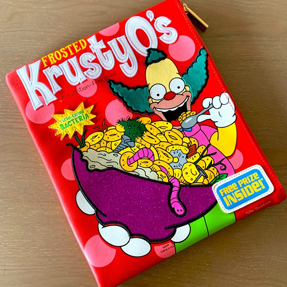 Simpsons x SkinnyDip Krusty O’s zipper pouch